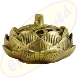 Räuchergefäß Lotus 2 teilig Messing 7,8x6,9cm