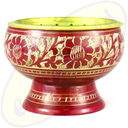 Räuchergefäß Orient Rot Messing 6,5 x 5 cm