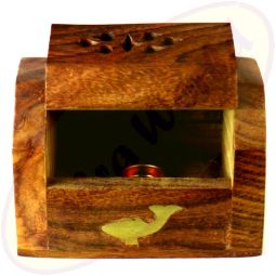 Räucherkegel Box Holz Motiv Delfin