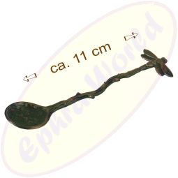 Räucherlöffel Metall kupferrot Libelle 11cm