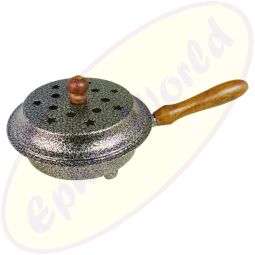 Räuchergefäß Räucherpfanne silber 15 x 26 cm