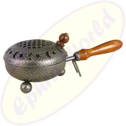 Räuchergefäß Räucherpfanne silber 12 x 25 cm