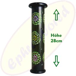 Räuchersäule/Räucherturm Speckstein Motiv Blumen 28cm
