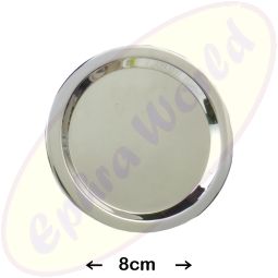 Räucherzubehör Edelstahlschale flach 8cm