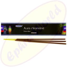 Satya Aura Cleansing Green Mint Flora Räucherstäbchen (MUM) LLP