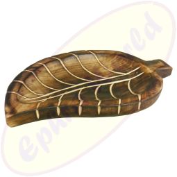 Räucherstäbchenhalter Blatt Holz groß 25cm