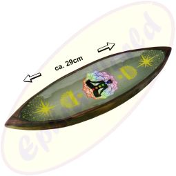 Räucherstäbchenhalter Boot Holz Chakra-Motiv bunt 29cm