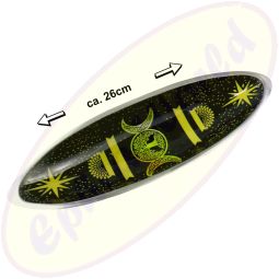 Räucherstäbchenhalter Boot Metall Mond-Motiv orange 26cm