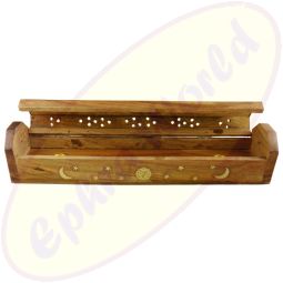 Komfort Räucherstäbchenhalter Box Motiv Sonne, Mond & Sterne