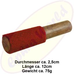 Reibeklöppel/schläger Reibo Filz rot 12cm für Klangschalen
