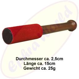 Reibeklöppel/schläger Reibo rot Wildleder 15cm für Klangschalen