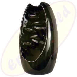 Rückflussräucherkegelgefäß 5 Stufen-Wasserfall in Vase schwarz Keramik