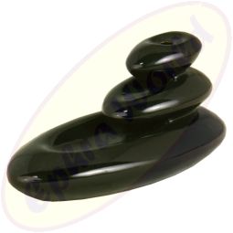 Rückflussräucherkegelgefäß drei Kieselsteine schwarz Keramik