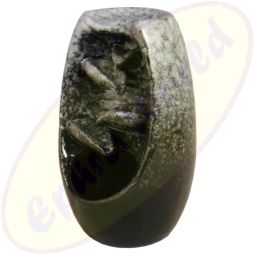 Rückflussräucherkegelgefäß 4 Stufen-Wasserfall in Vase schwarz-grau meliert Keramik