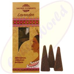 Sacred Elements Jumbo Organic Räucherkegel Lavender