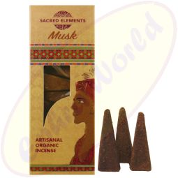 Sacred Elements Jumbo Organic Räucherkegel Musk/Moschus