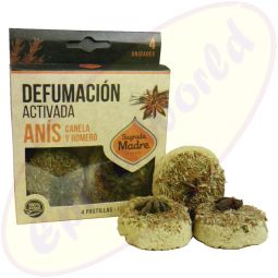 Sagrada Madre aktive Entgiftung Räucherpastillen Anis, Zimt & Rosmarin
