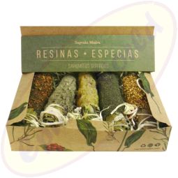 Sagrada Madre Smudge Stick 5er Set Sahumito Resinas & Especias/Gewürze & Harze