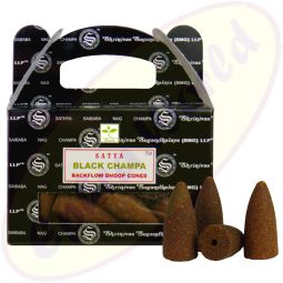 Satya Black Champa Backflow Cones/Rückflussräucherkegel (BNG) LLP