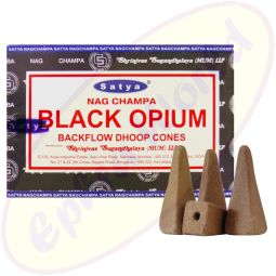 Satya Nag Champa Black Opium Rückflussräucherkegel (MUM) LLP