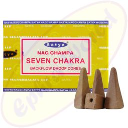 Satya Nag Champa Seven Chakra Rückflussräucherkegel (MUM) LLP
