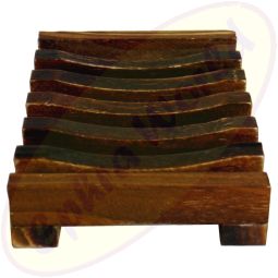 Seifenablage braun aus Holz 10,5x7,5cm
