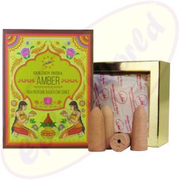 Sree Vani Golden India Backflow Cones/Rückflussräucherkegel Amber