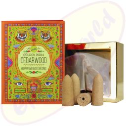 Sree Vani Golden India Backflow Cones/Rückflussräucherkegel Cedarwood