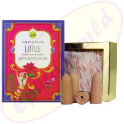 Sree Vani Golden India Backflow Cones/Rückflussräucherkegel Lotus