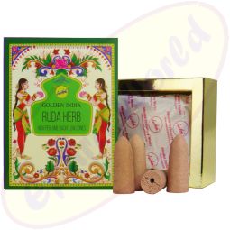 Sree Vani Golden India Backflow Cones/Rückflussräucherkegel Ruda Herb/Arruda