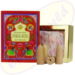 Sree Vani Golden India Backflow Cones/Rückflussräucherkegel Sandalwood