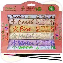Tulasi Feng Shui Kit 6 x 20 indische Räucherstäbchen