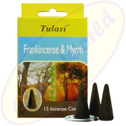 Tulasi Frankincense Myrrh indische Räucherkegel - Räucherkerzen