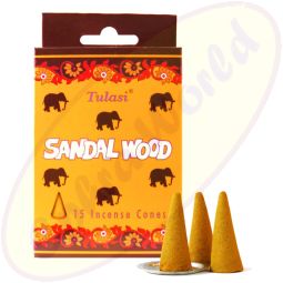 Tulasi Sandalwood indische Räucherkegel - Räucherkerzen