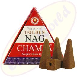 Vijayshree Golden Nag Champa Rückflussräucherkegel