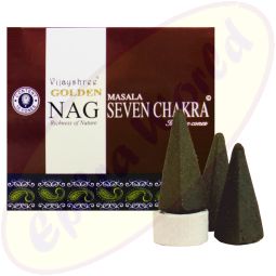 Vijayshree Golden Nag Seven Chakras Räucherkegel
