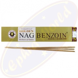 Aromasenses Golden Nag Meditation Räucherstäbchen – 12x15 G + 1 Räuchergefäß
