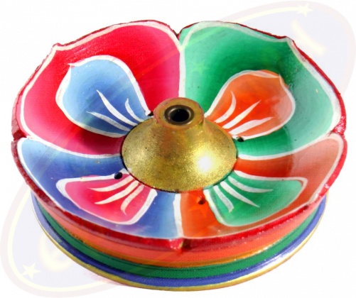 Tibet Lotus Räucherstäbchenhalter Set – Rotbronze, 2-teilig Mit Kürbis-Halter | Für Räucherstäbchen & Kegel, Heimdekoration