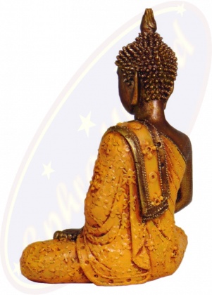 Buddha 30cm gold Figur orange Thai
