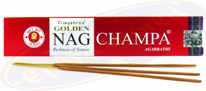 Golden Nag Champa 180g Indische Räucherstäbchen Vijayshree Fragrance räuchern 