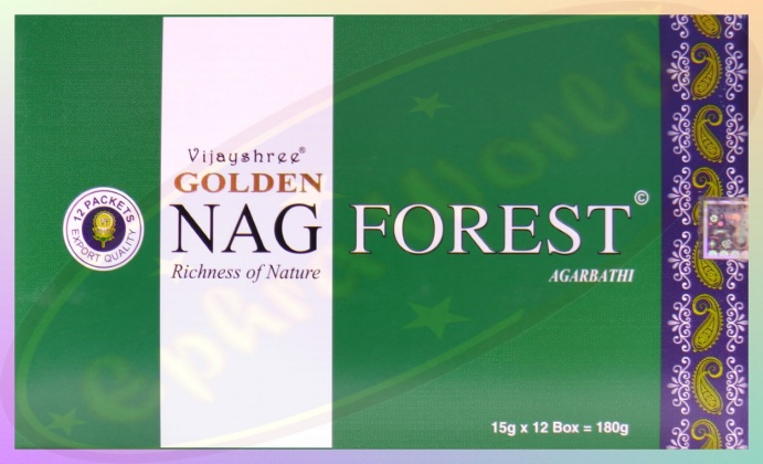 Vijayshree Fragrance Golden NagForest 15g Indische Räucherstäbchen Nag Champa 