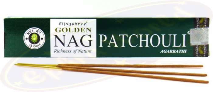 Full Case Golden Nag Patchouli Räucherstäbchen 12 x 15 g Dosen 
