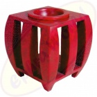 Duftlampe Pillar oriental Style 2-teilig rot marmoriert Speckstein