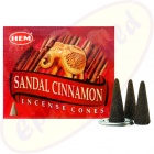 HEM Sandal Cinnamon indische Räucherkegel