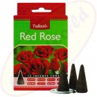 Tulasi Red Rose indische Räucherkegel - Räucherkerzen