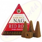 Vijayshree Golden Nag Red Rose Rückflussräucherkegel