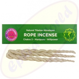Natural Tibetan Himalayan Rope Incense/Räucherschnüre 3. Chakra