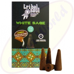 Hari Darshan Tribal Soul Backflow XL Rückfluss-Räucherkegel White Sage