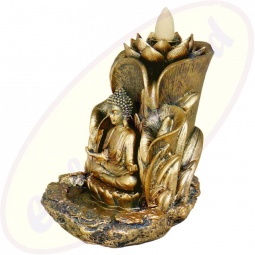 Buddha Rückfluss-Räucherkegel (Back Flow Cones) Brunnen Gold