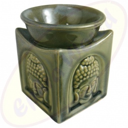 Duftlampe Buddha olivgrün Keramik 9x9x11,5cm